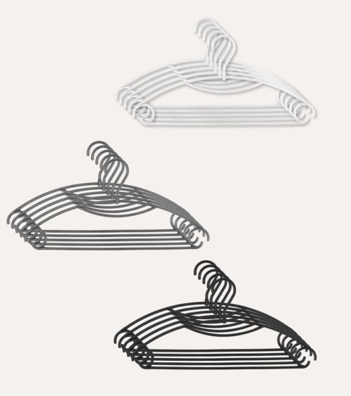 Set de 5 Perchas Giratorias de Plástico