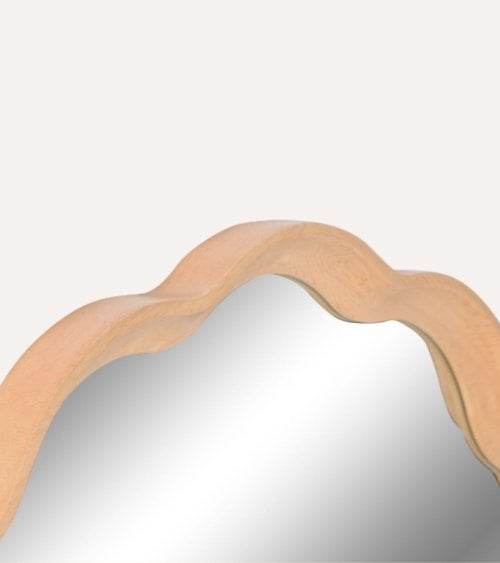 Espejo de Flor con Marco de Roble y Cristal