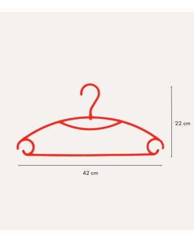 Set de 5 Perchas Giratorias de Colores de Plástico