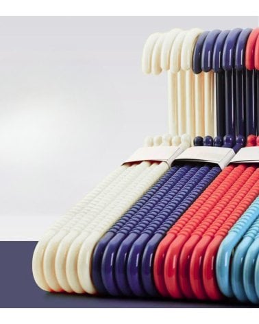 Set de 5 Perchas Giratorias de Colores de Plástico