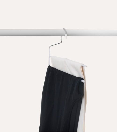 Percha para 2 Pantalones con Lado Abierto de Metal