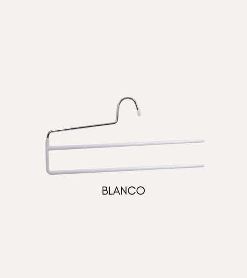 Percha para 2 Pantalones con Lado Abierto de Metal