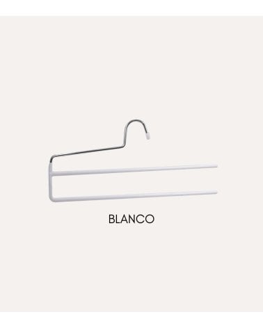 Percha para 2 Pantalones con Lado Abierto de Metal
