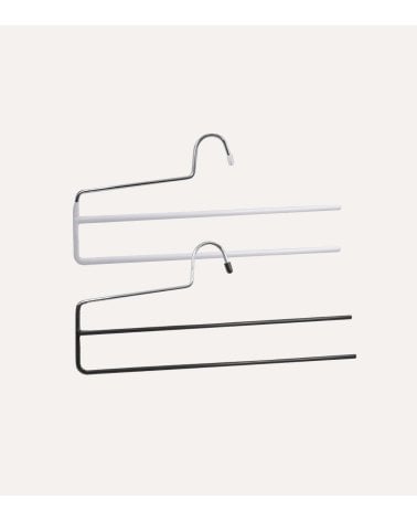 Percha para 2 Pantalones con Lado Abierto de Metal