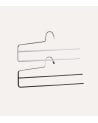 Percha para 2 Pantalones con Lado Abierto de Metal
