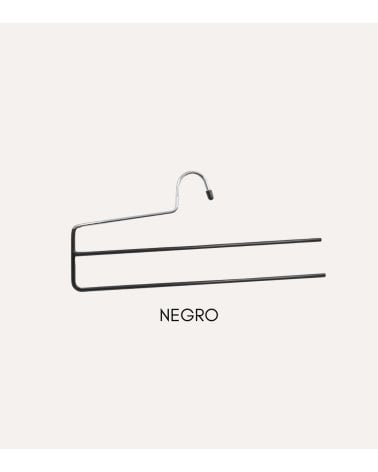 Percha para 2 Pantalones con Lado Abierto de Metal