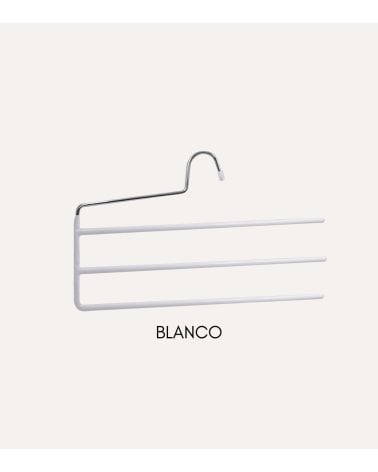 Percha para 3 Pantalones con Lado Abierto de Metal
