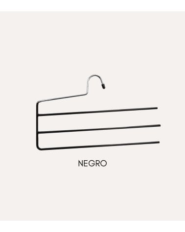 Percha para 3 Pantalones con Lado Abierto de Metal