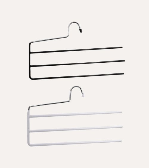 Percha para 3 Pantalones con Lado Abierto de Metal