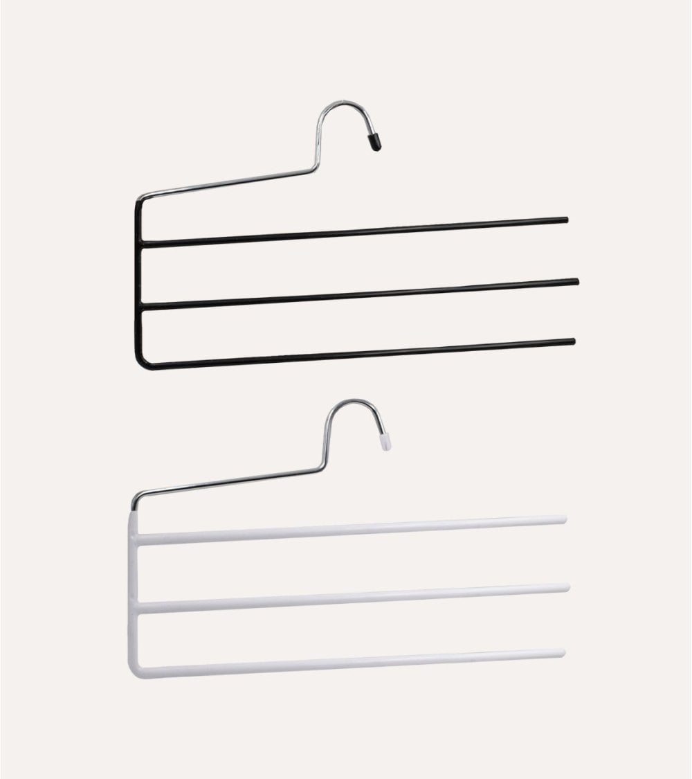 Percha para 3 Pantalones con Lado Abierto de Metal