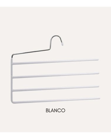 Percha para 4 Pantalones con Lado Abierto de Metal