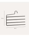 Percha para 4 Pantalones con Lado Abierto de Metal