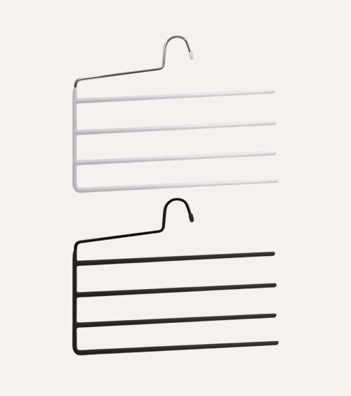 Percha para 4 Pantalones con Lado Abierto de Metal