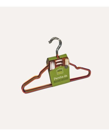 Set de 6 Perchas de Colores Infantil de Metal