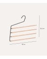 Percha para 4 Pantalones con Lado Abierto de Madera