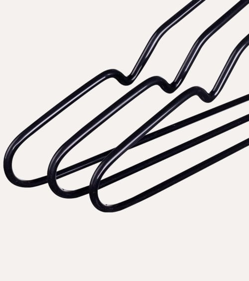 Set de 6 Perchas con Gancho Cromado de Metal