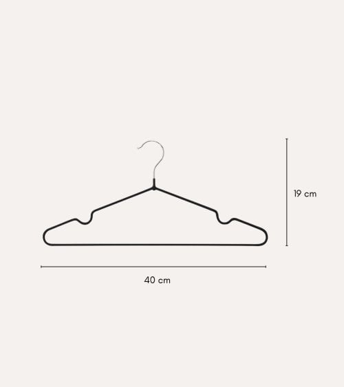 Set de 6 Perchas con Gancho Cromado de Metal