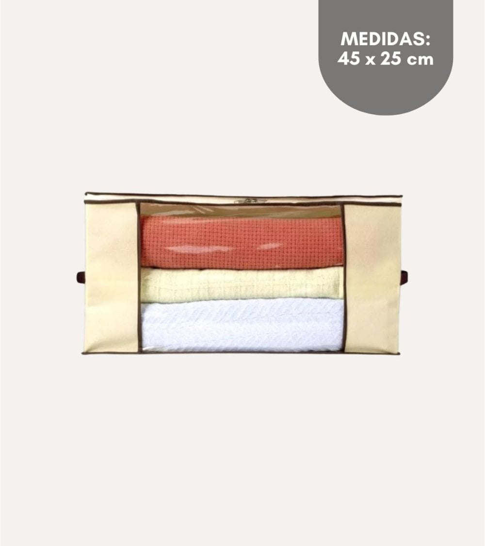 Guardatodo con Cremallera y Asas de Tela