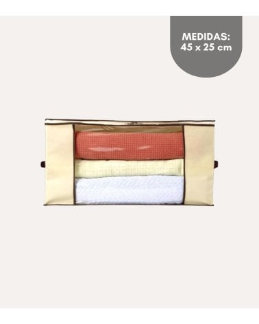 Guardatodo con Cremallera y Asas de Tela