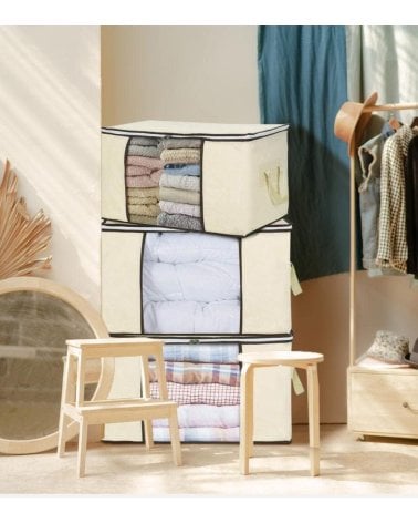 Guardatodo con Cremallera y Asas de Tela