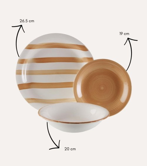 Vajilla de 18 Piezas Ligia de Dolomita