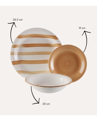 Vajilla de 18 Piezas Ligia de Dolomita