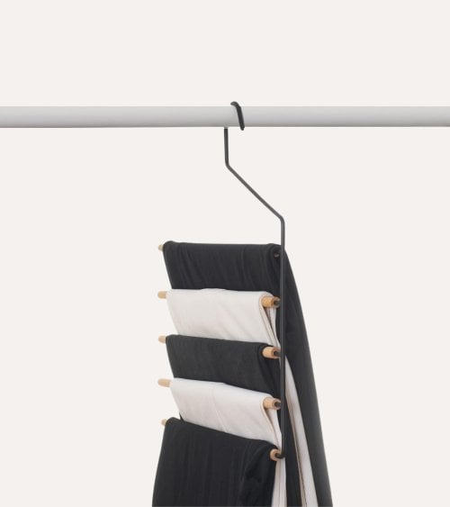 Percha para 5 Pantalones con Lado Abierto de Madera