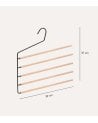 Percha para 5 Pantalones con Lado Abierto de Madera