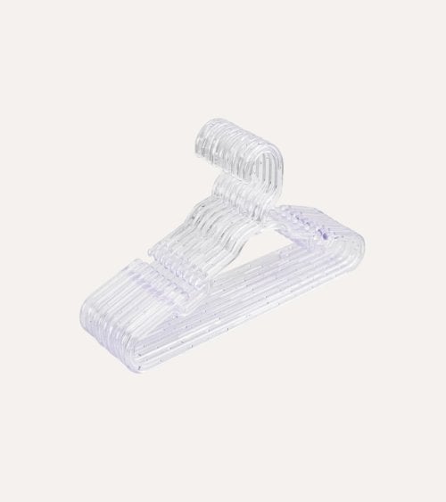 Set de 4 Perchas Stilo Transparentes de Plástico