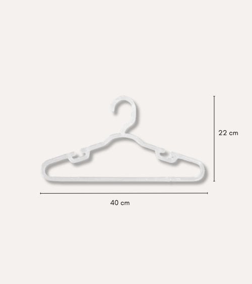 Set de 4 Perchas Stilo Transparentes de Plástico