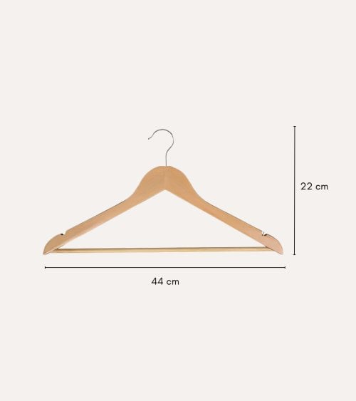 Set de 3 Perchas Básicas de Madera