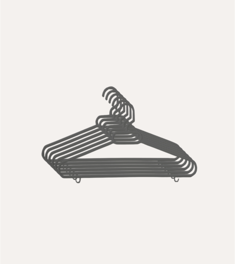 Set de 6 Perchas Multiusos de Plástico