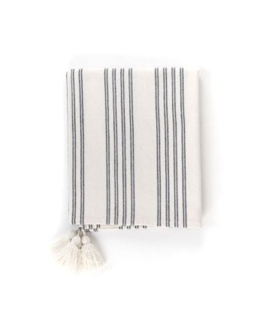 Manta Multiusos Blanca con Rayas Marineras Begur