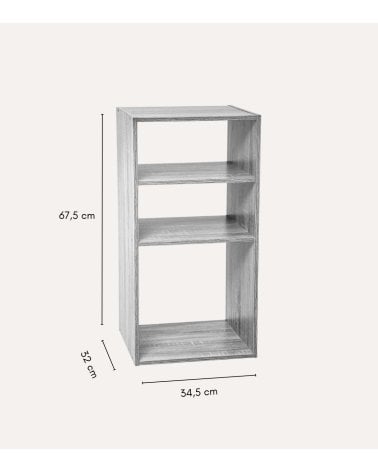 Estantería de 2+1 Módulos  Mix n'modul de Madera