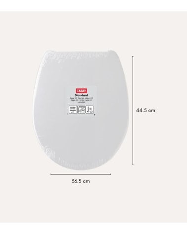 Tapa de WC Estándar de Plástico