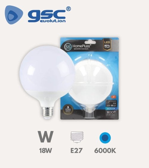 Bombilla LED Globo G120 E27 18 W