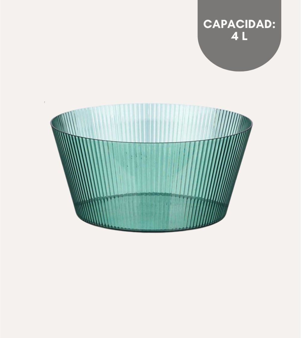 Bol de Rayas de Plástico