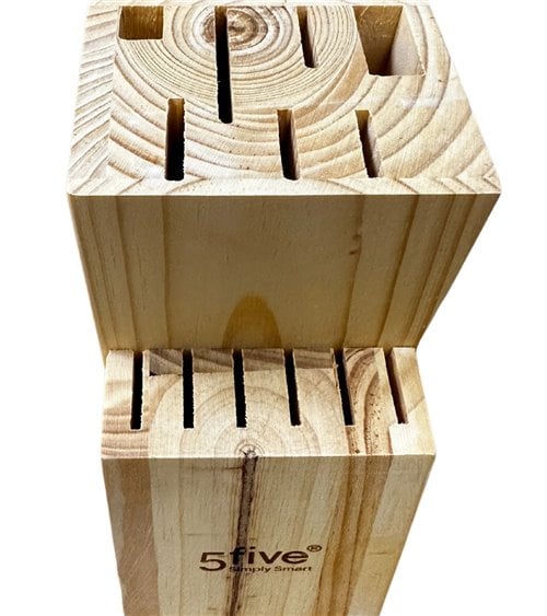 Bloque de Madera con Once Cuchillos, Afilador y Tijeras