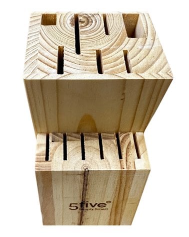 Bloque de Madera con Once Cuchillos, Afilador y Tijeras