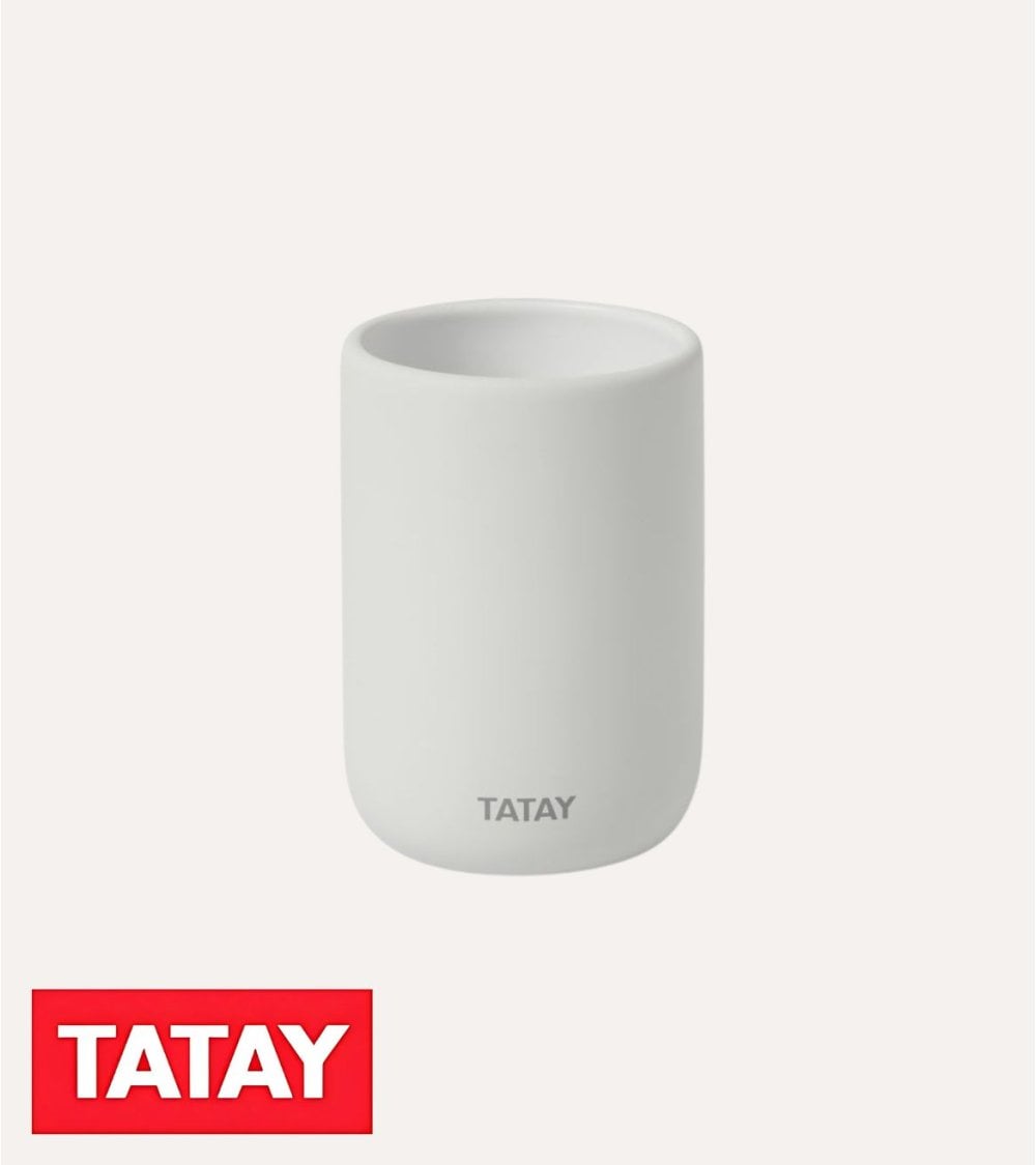 Vaso de Baño Portacepillos Soft de Cerámica
