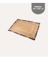 Alfombra con Borde Redondeles Multicolor de Yute