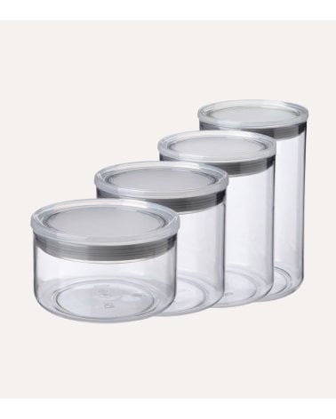 Tarro Transparente de Plástico con Tapa Hermética