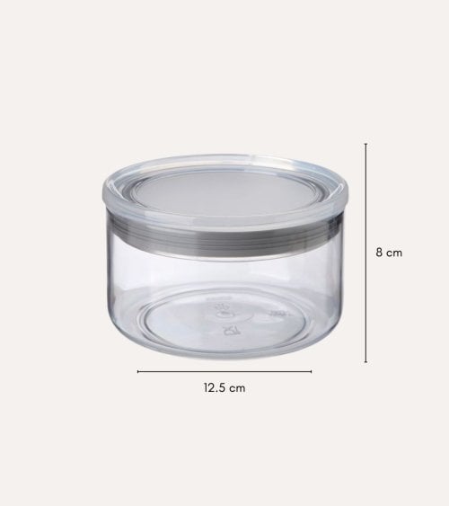 Tarro Transparente de Plástico con Tapa Hermética
