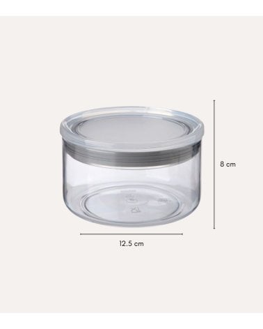 Tarro Transparente de Plástico con Tapa Hermética