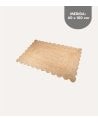 Alfombra con Borde Dentado de Yute Natural