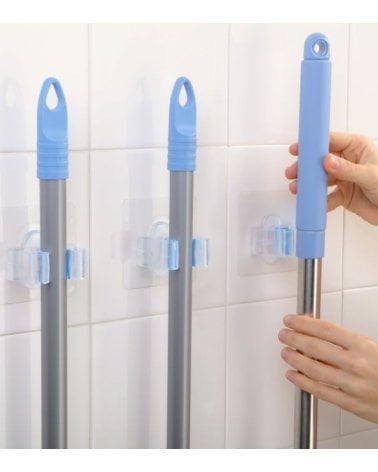 Soporte de Pared Quickfix para Escobas y Fregonas