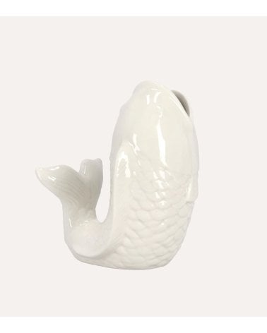 Jarrón de Pez Aquamarine de Porcelana