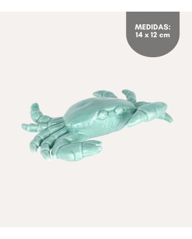 Figura de Cangrejo Aquamarine de Porcelana