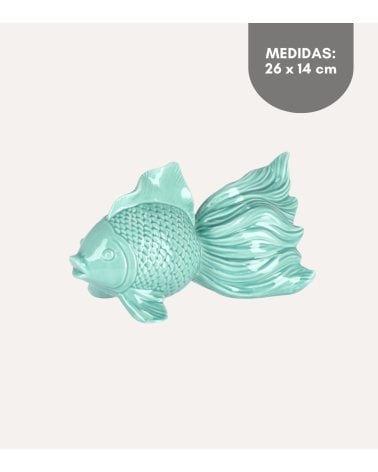Figura de Pez Aquamarine de Porcelana