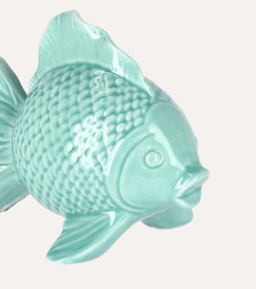 Figura de Pez Aquamarine de Porcelana